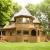 Exterior after restoration showing recreated side porch designed by Wright in 1895.  Photo by Leslie Schwartz